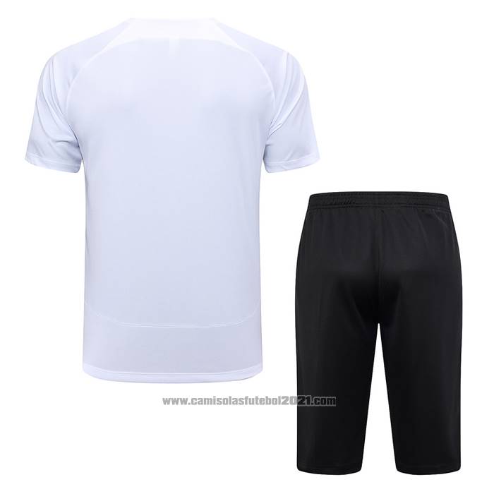 Fato de Treino Corinthians Manga Curta 2023-2024 Branco - Calcas Curta
